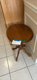Round Wooden Pedestal Side Table - thumbnail 3 of 4