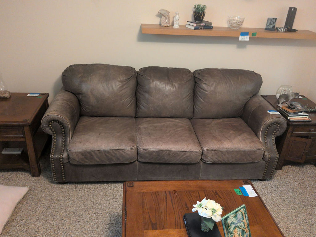 Brown Three-Seat Sofa - image 5 of 5