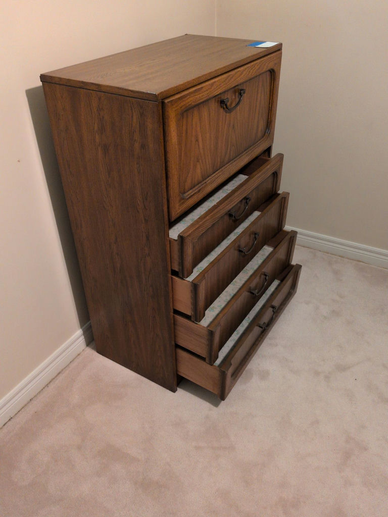 Wood Secretary Desk and Storage Cabinet - image 4 of 5