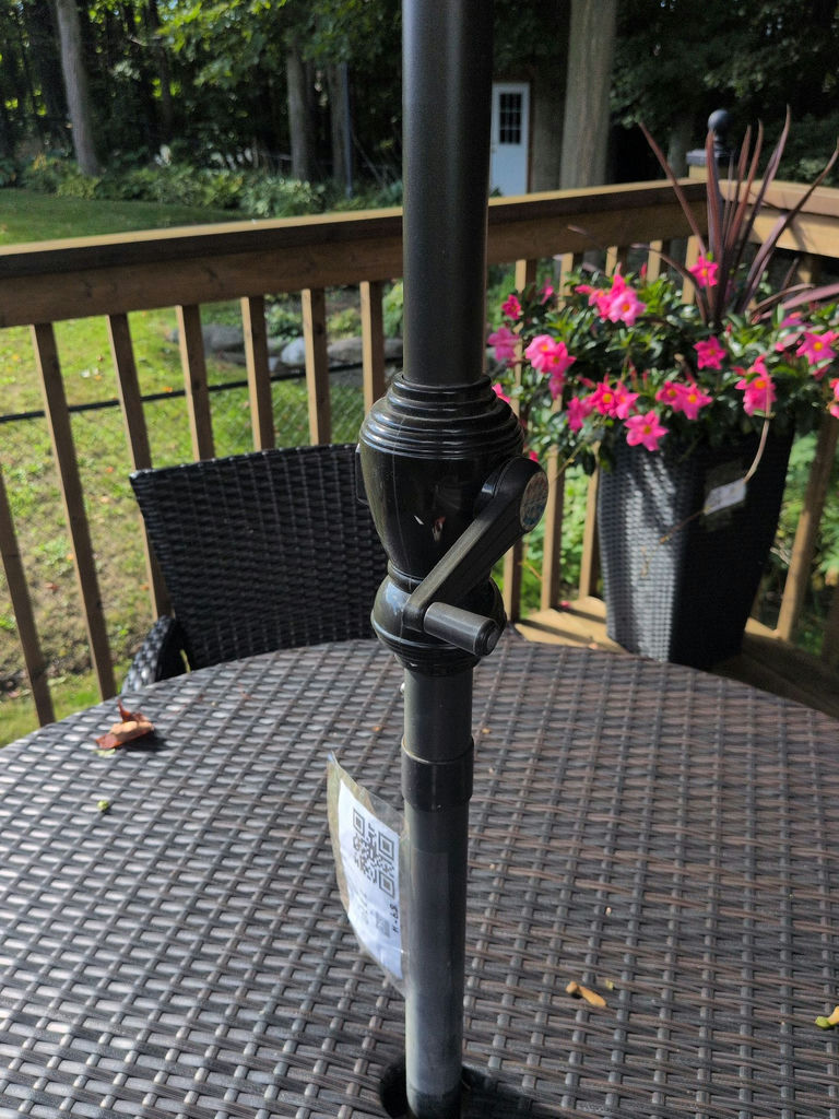 Outdoor Patio Umbrella And Base. - image 3 of 6