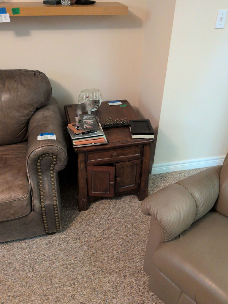 Wooden End Table with Drawer and Cabinet - image 1 of 6