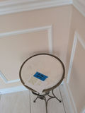 Metal Pedestal Accent Table with Round Marble Top - thumbnail 3 of 4