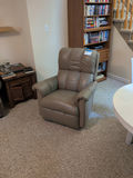 Taupe Leather Recliner Chair - thumbnail 1 of 7