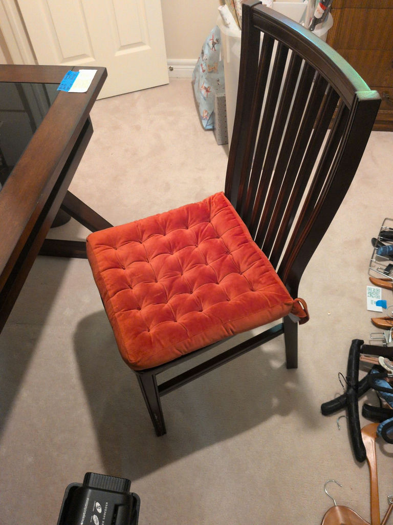 Dark Wood Slat-Back Chair - image 7 of 9