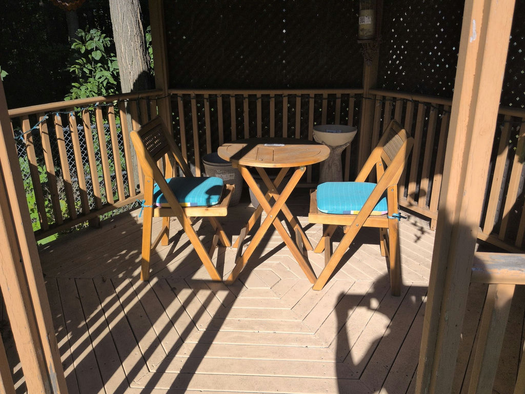 Wood Folding Bistro Table and Two Chairs - image 1 of 7