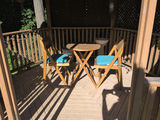 Wood Folding Bistro Table and Two Chairs - thumbnail 1 of 7