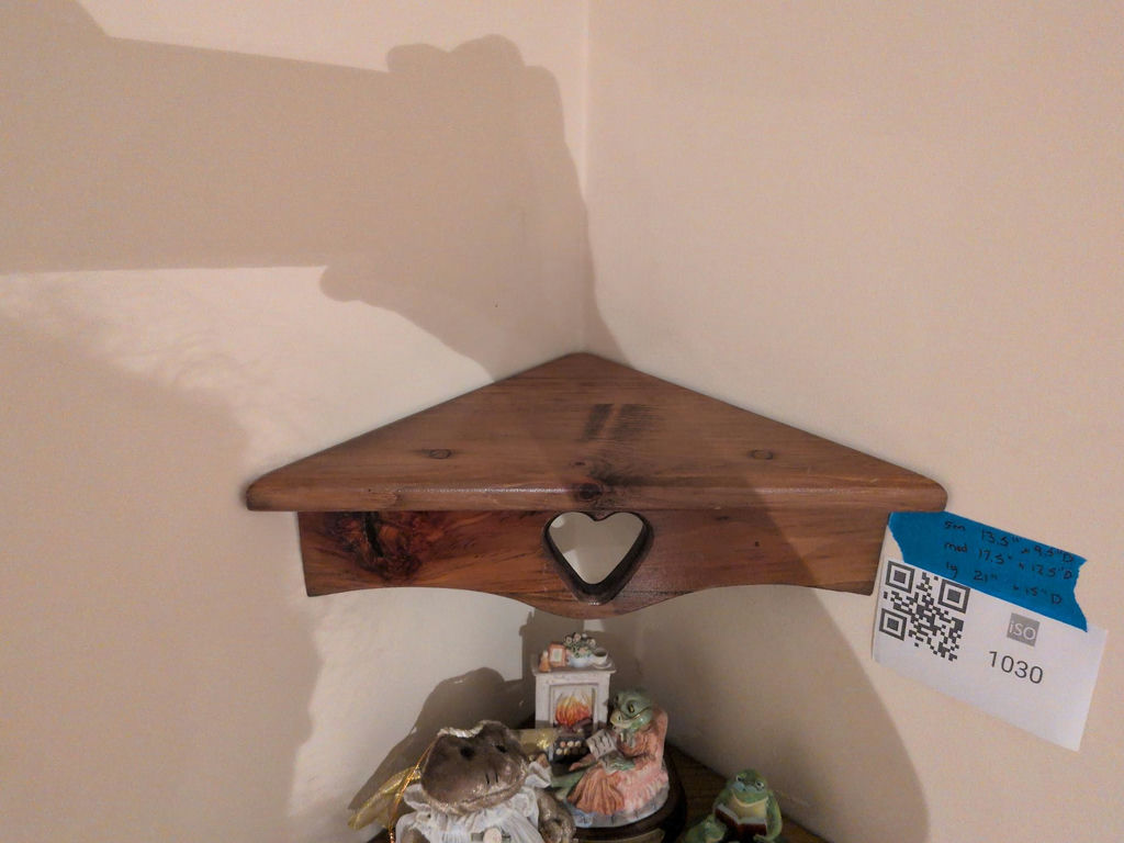 Set of Three Wooden Corner Wall Shelves - image 2 of 6