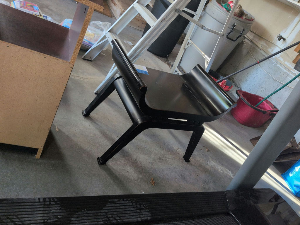 Black Wooden Bench - image 3 of 5