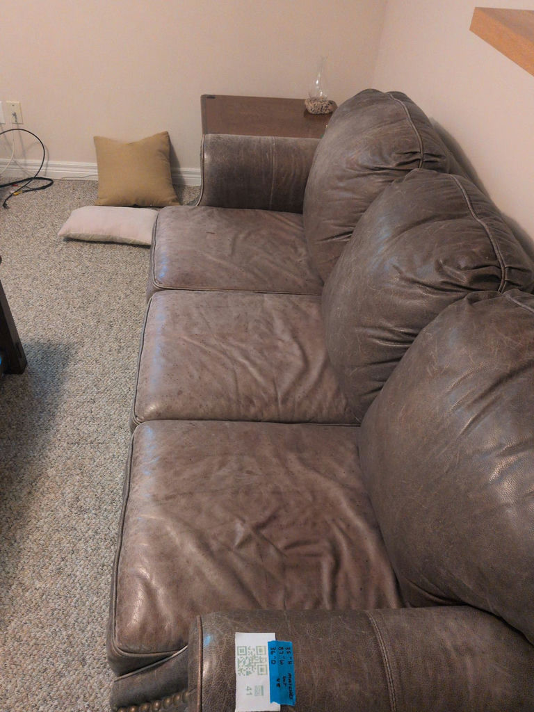 Brown Three-Seat Sofa - image 4 of 5
