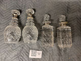 Crystal decanter set with stoppers - thumbnail 1 of 9