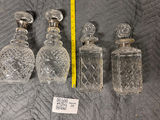 Crystal decanter set with stoppers - thumbnail 3 of 9