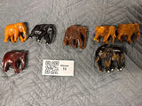 Set of Hand-Carved Elephant Figurines - thumbnail 1 of 9