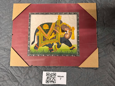 Framed elephant artwork - Image 1 of 1