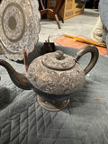 Engraved Metal Tea Service Set with Tray - thumbnail 8 of 14