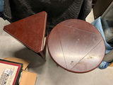 Pair of vintage wooden nesting end tables - thumbnail 3 of 6