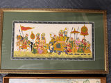 Two framed artworks: royal procession and cottage landscape - thumbnail 3 of 3