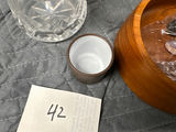 Crystal glassware set with vase and mug, plus wooden bowl with stones - thumbnail 5 of 5
