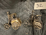Decorative Metal Tray with Shaker and Two Rickshaw Figurines - thumbnail 5 of 9