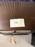 Dark wood cabinet with diamond-paned glass doors - thumbnail 2 of 5
