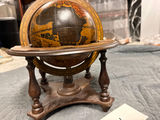 Antique-style terrestrial globe on wooden pedestal - thumbnail 4 of 4