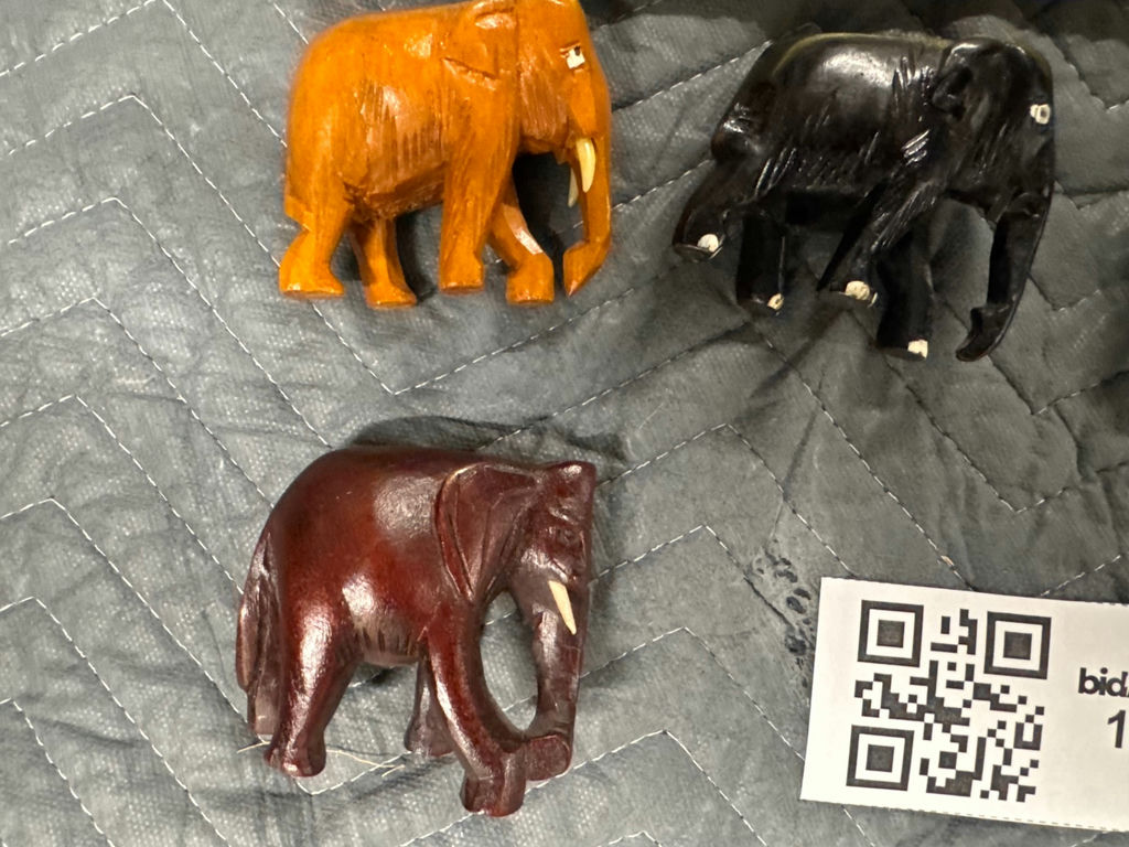 Set of Hand-Carved Elephant Figurines - image 8 of 9