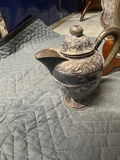Engraved Metal Tea Service Set with Tray - thumbnail 5 of 14