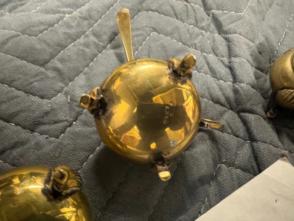 Brass vintage condiment set - image 4 of 5
