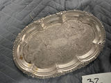 Decorative Metal Tray with Shaker and Two Rickshaw Figurines - thumbnail 8 of 9