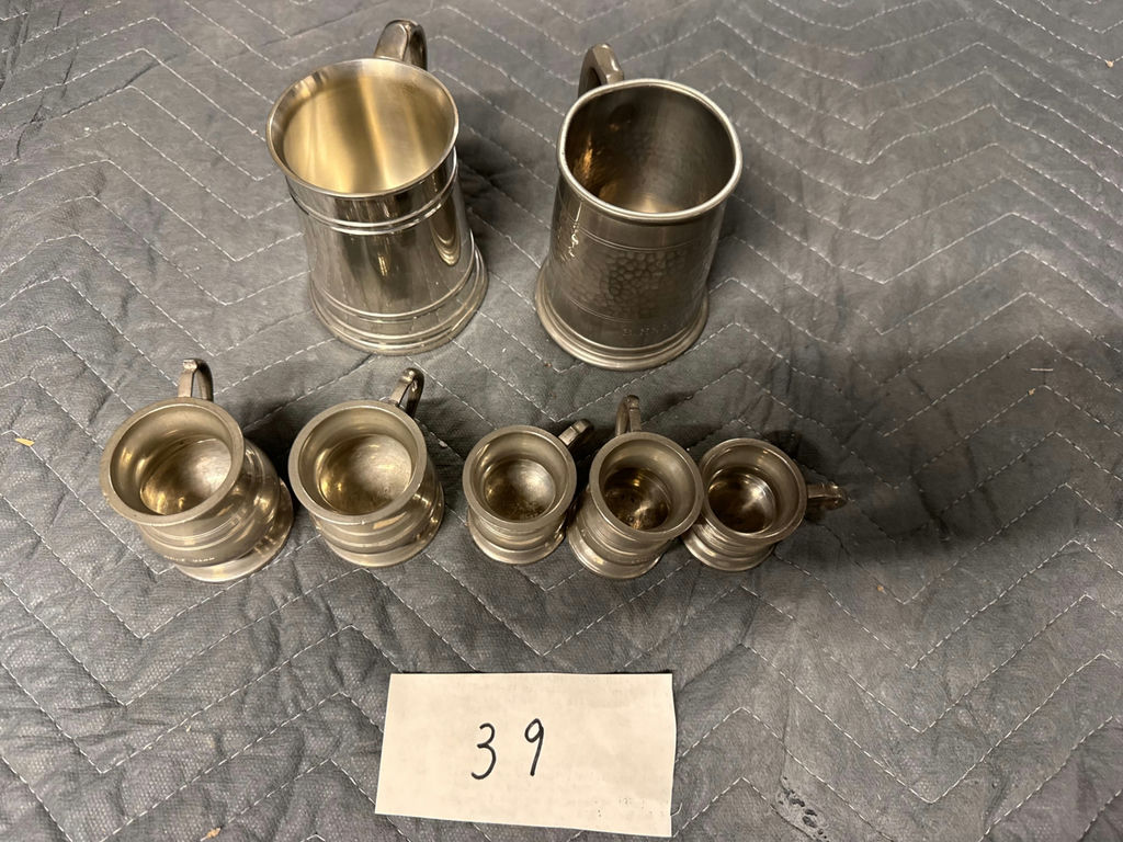 Collection of Pewter Tankards and Mugs - image 1 of 9