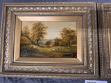 Two landscape paintings in ornate gilded frames - thumbnail 2 of 3