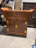 Made in Singapore. Wooden cabinet with top drawer and two paneled doors - thumbnail 4 of 6