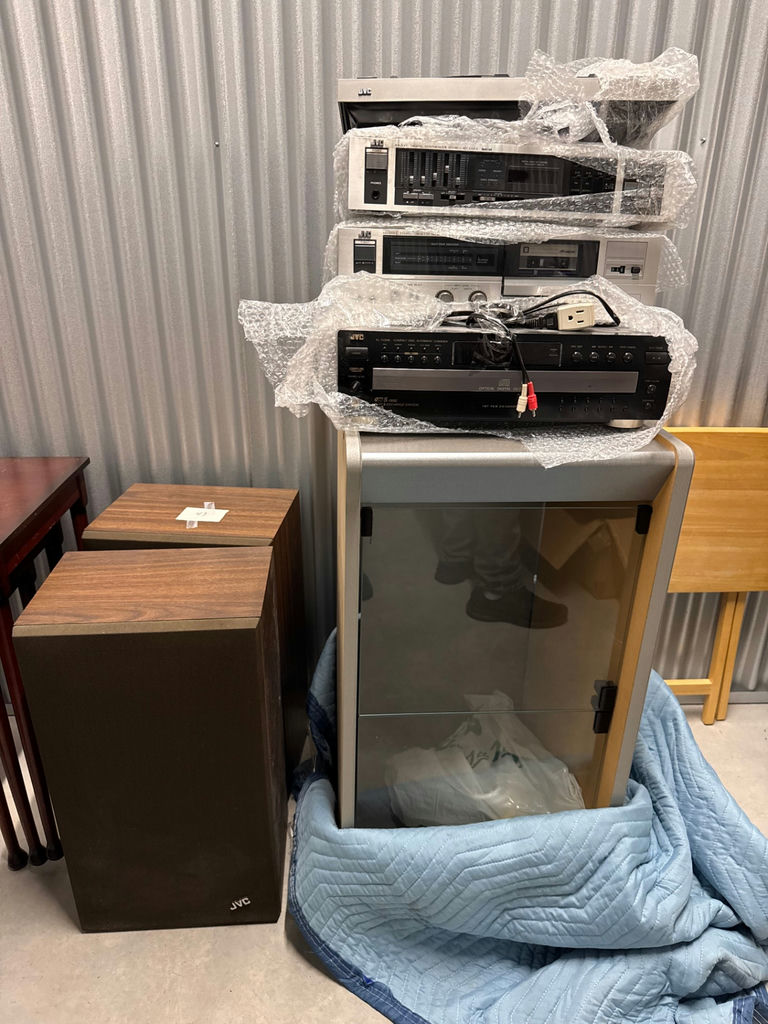 Vintage stereo components with turntable and speakers - image 11 of 11