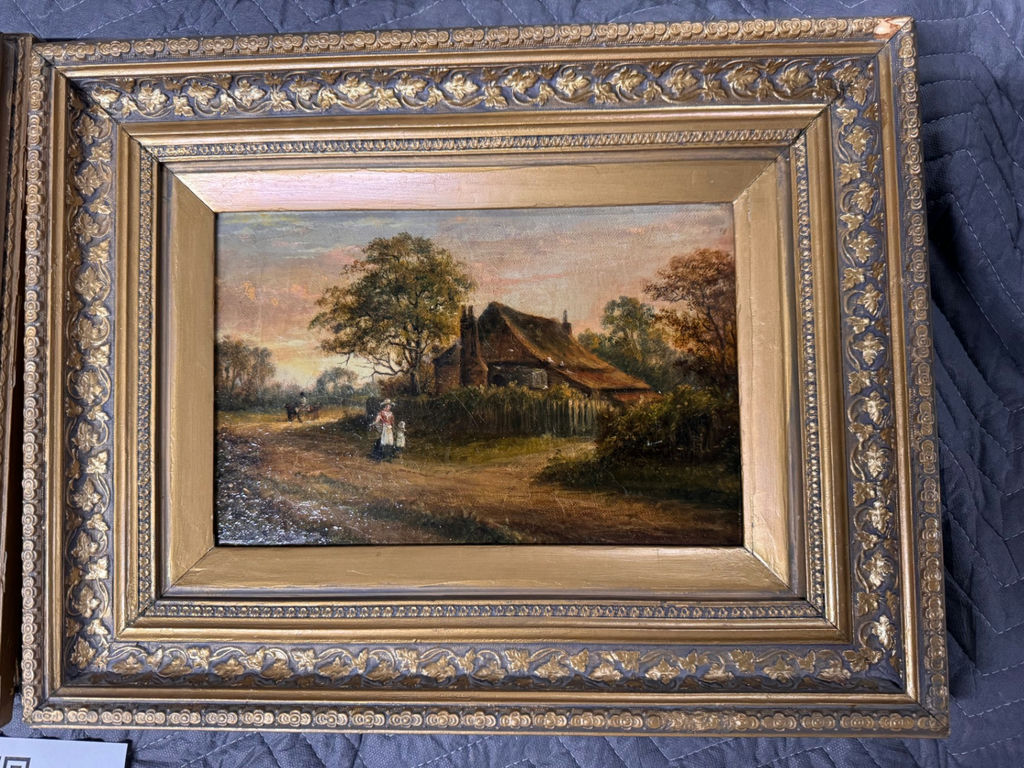 Two landscape paintings in ornate gilded frames - image 3 of 3
