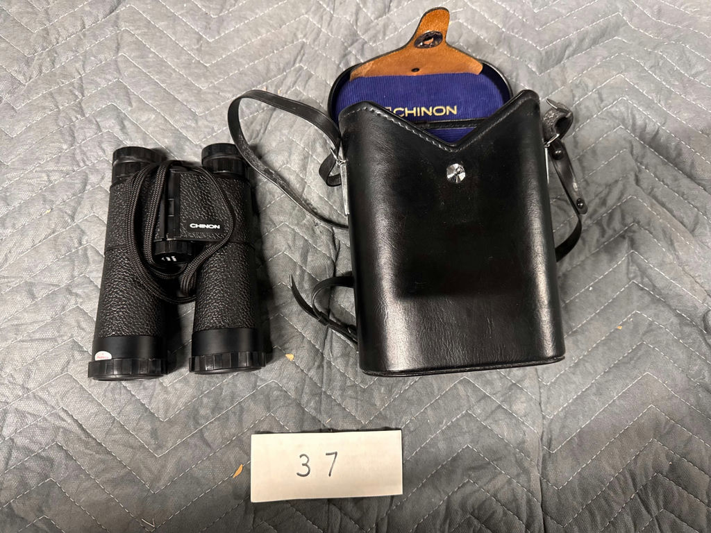 Chinon binoculars with leather carrying case - image 1 of 3