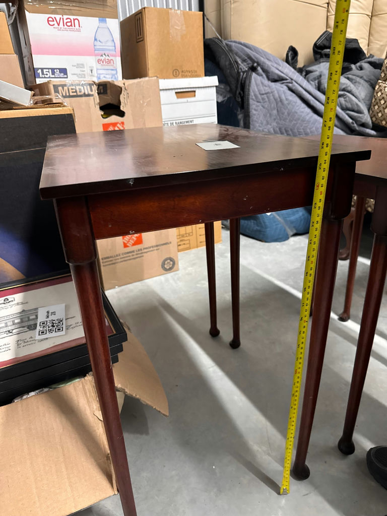 Set of three matching dark wood nesting tables - image 4 of 4