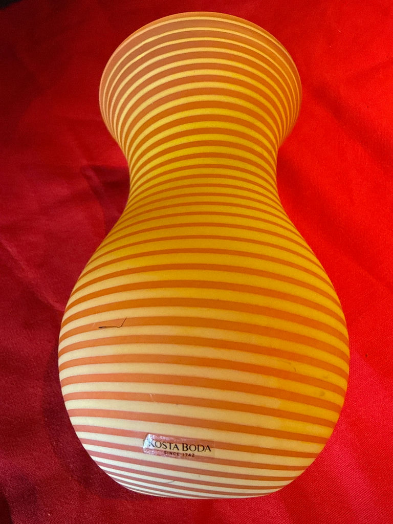 Boda Striped Glass Vase and Decorative Elephant Figurine - image 5 of 5