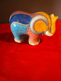 Colorful Elephant FigurineSouth African Raku - thumbnail 1 of 4