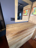 Wood Slat Dresser With Framed Mirror - thumbnail 1 of 3