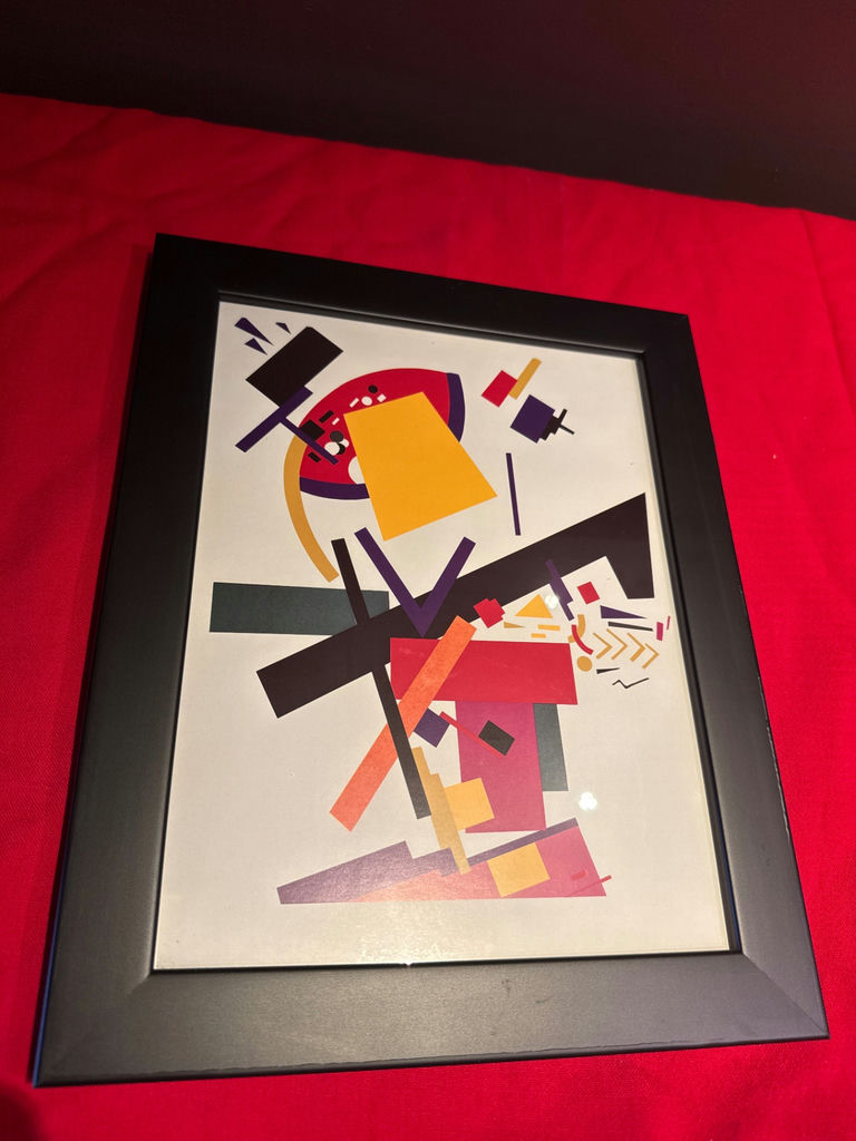 Malevich - Abstract Geometric Art Print in Black Frame - image 1 of 3