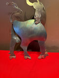 Metal horse sculpture with gradient finish - thumbnail 1 of 4