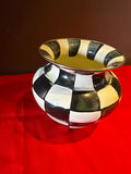 MacKenzie-Childs Black and White Checkered Ceramic Bowl - thumbnail 1 of 3