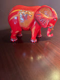 Art in the City Hand-Painted Red Elephant Figurine - thumbnail 2 of 5