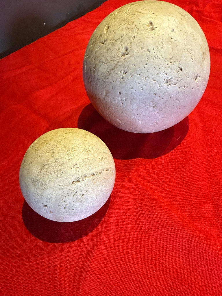 1980s Jaru ceramic stone - Two Decorative Stone Spheres - image 3 of 3