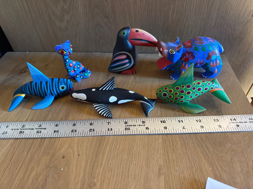 Handcrafted Painted Animal Sculptures - image 6 of 7