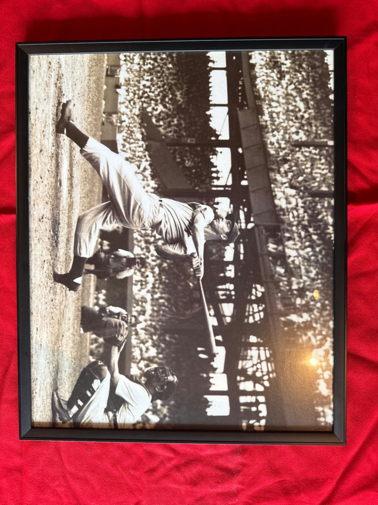 Joe DiMaggio - Framed black-and-white baseball photograph - image 1 of 2