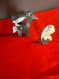 Salt and pepper shakers Cartoon Wolf and Small Character Ceramic Figurines - thumbnail 1 of 3