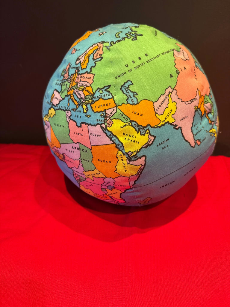 World map plush globe ball - image 1 of 2
