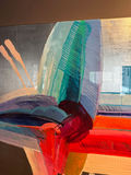 Original Calmen Sheri Abstract geometric painting on metal with bold color blocks - thumbnail 5 of 5