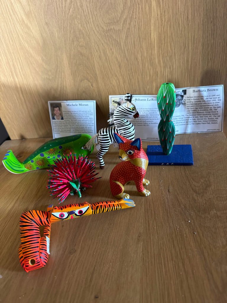 Handcrafted Painted Animal and Cactus Figurines - image 1 of 7