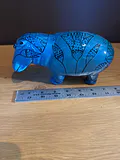 Museum of Art Blue Ceramic Hippopotamus Figurine - thumbnail 4 of 4